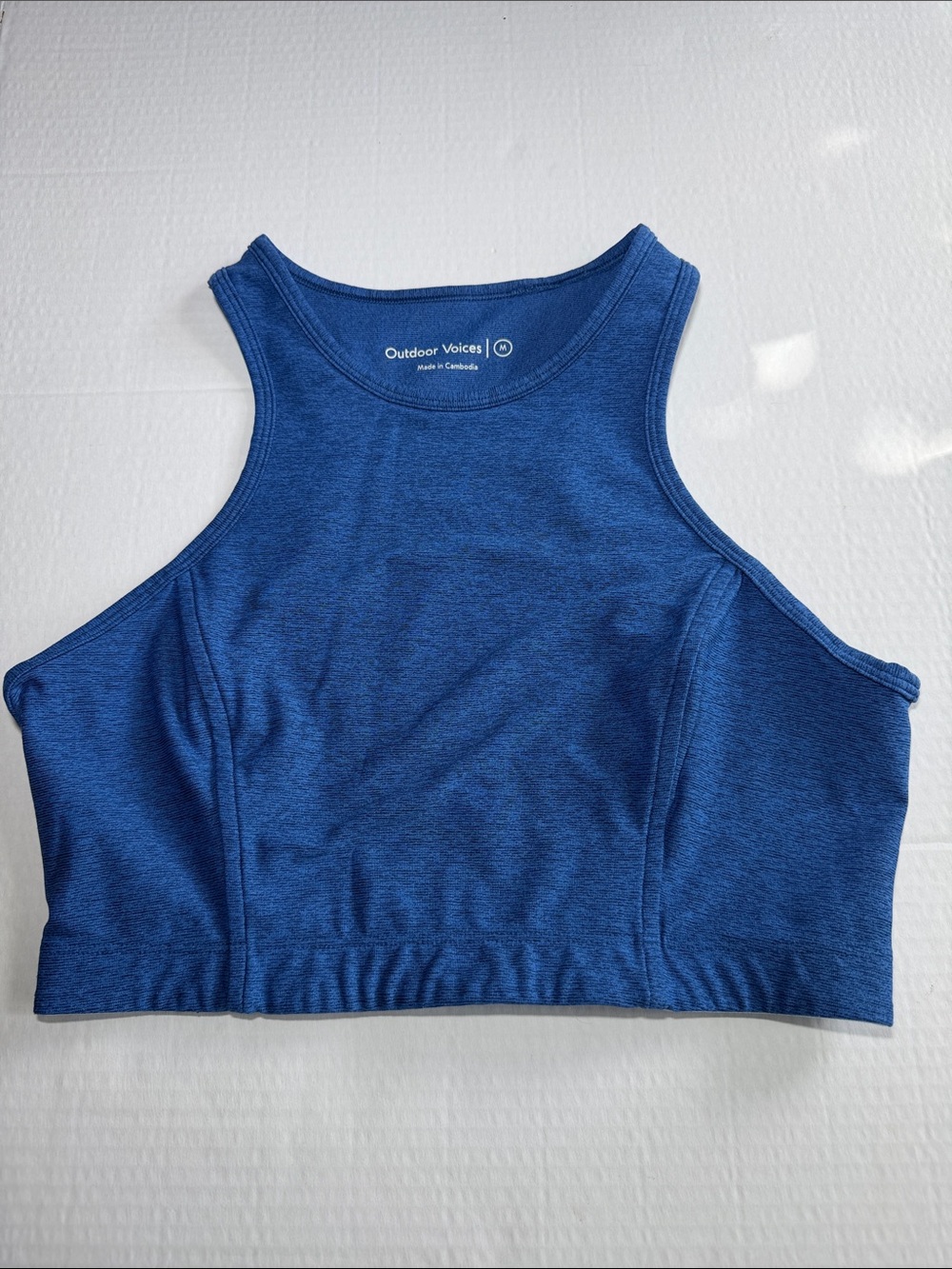 Outdoor Voices Blue Cropped Performance Top Size Medium